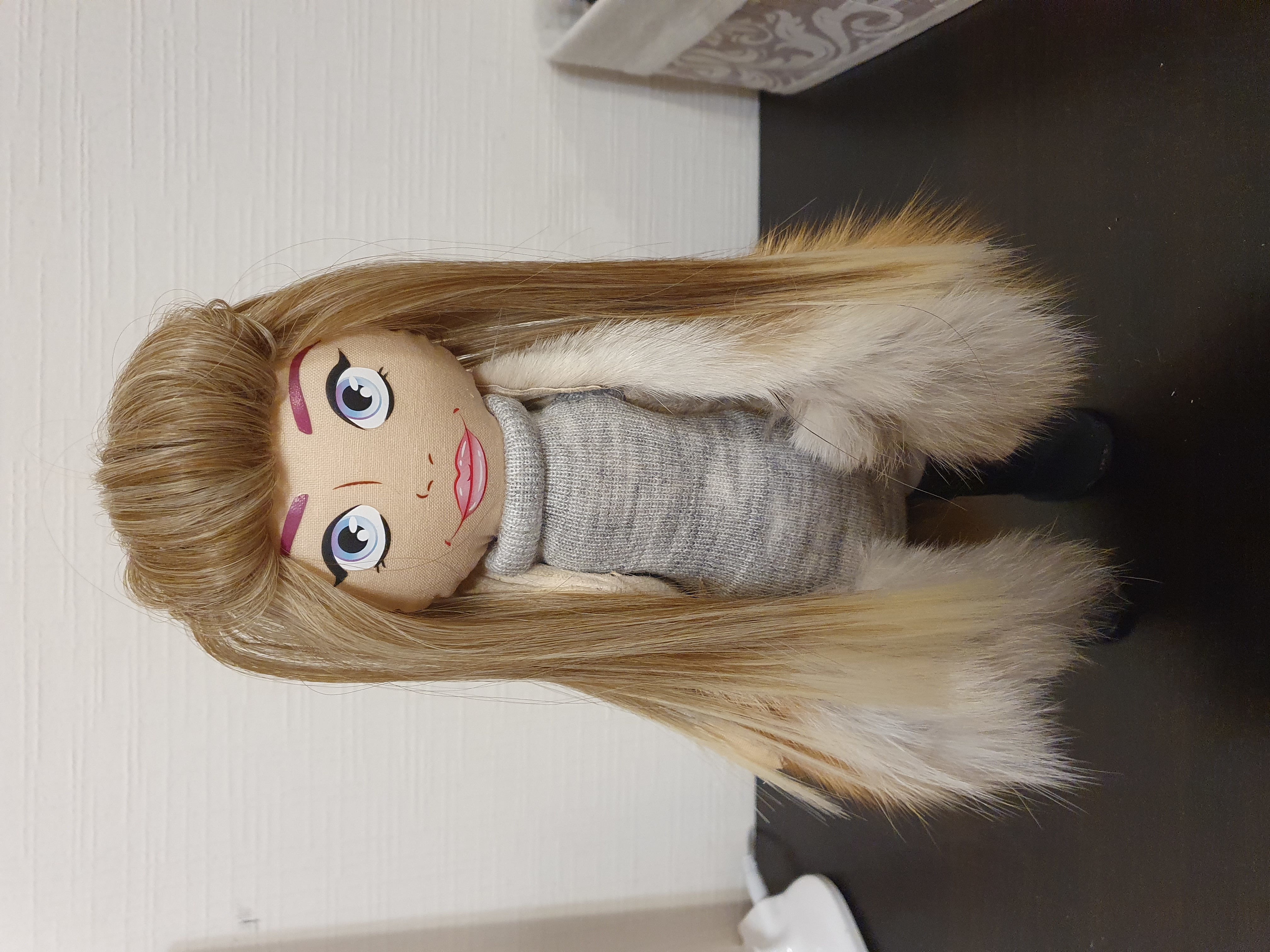Фотография покупателя товара Волосы - тресс для кукол «Прямые» длина волос: 20 см, ширина: 100 см, №LSA051 - Фото 2