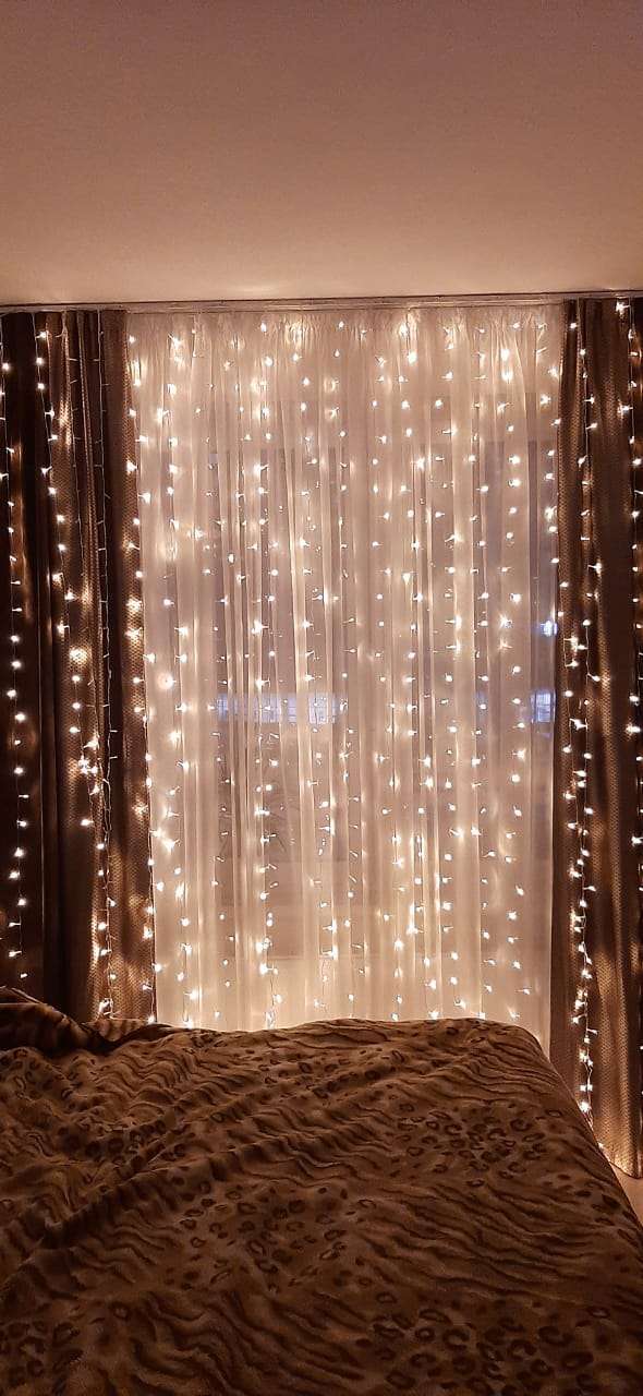 Фотография покупателя товара Гирлянда «Занавес» 2 × 3 м, IP20, прозрачная нить, 720 LED, свечение тёплое белое, 8 режимов, 220 В