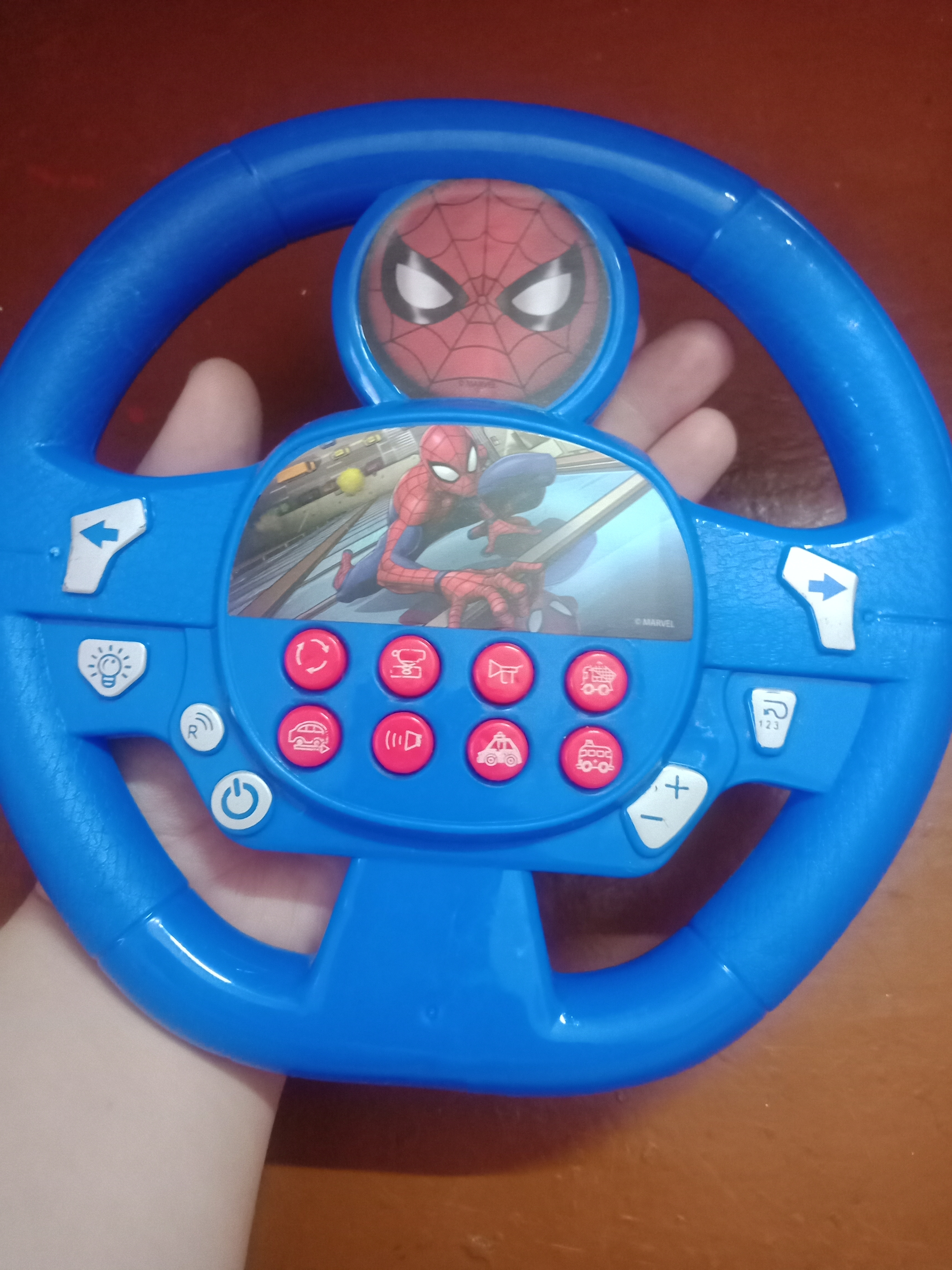 Фотография покупателя товара Музыкальный руль «Человек-паук», Marvel, звук, работает от батареек - Фото 1