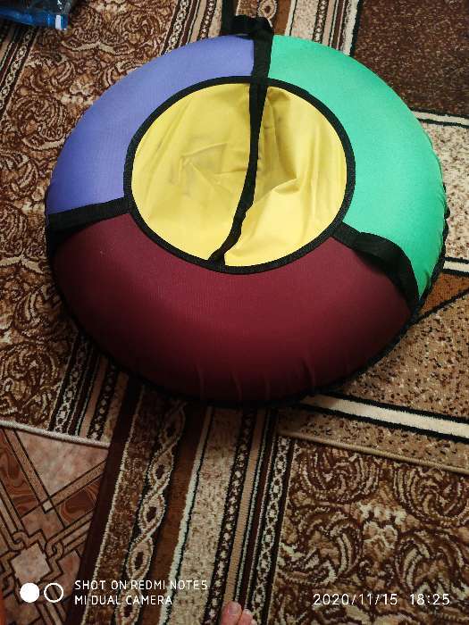 Фотография покупателя товара Тюбинг-ватрушка ONLITOP, диаметр чехла 80 см, цвета МИКС - Фото 14