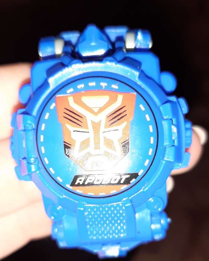Фотография покупателя товара Робот «Часы», трансформируется, с индикацией времени, цвет синий - Фото 1