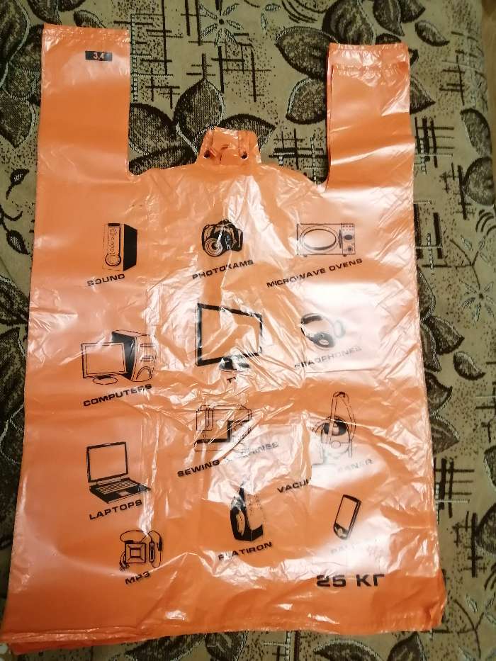 Фотография покупателя товара Пакет "Электроника оранжевый", полиэтиленовый, майка, 40 х 63 см, 16 мкм - Фото 2