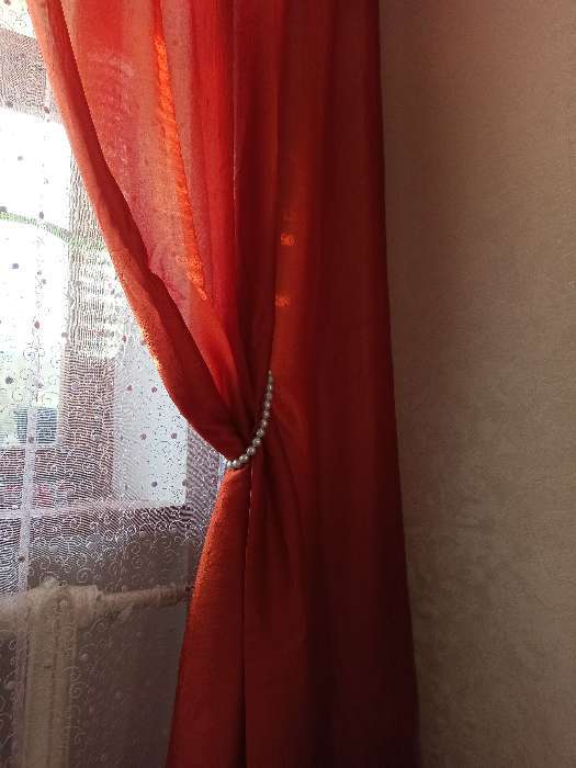 Фотография покупателя товара Штора портьерная Тергалет 140х260 см , цвет бордо, 100% полиэстер - Фото 3