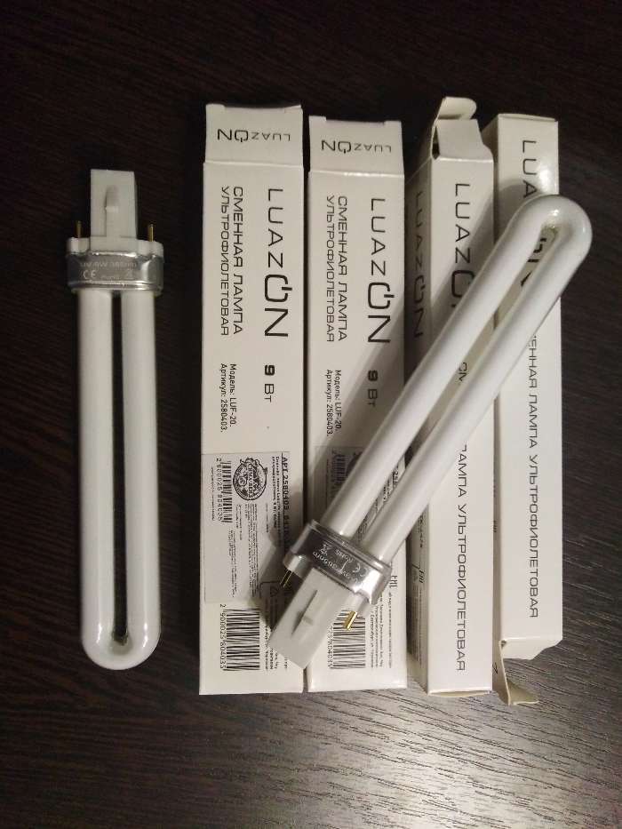 Фотография покупателя товара Сменная лампа Luazon LUF-20, ультрафиолетовая, UV-9W, 9 Вт, белая - Фото 5