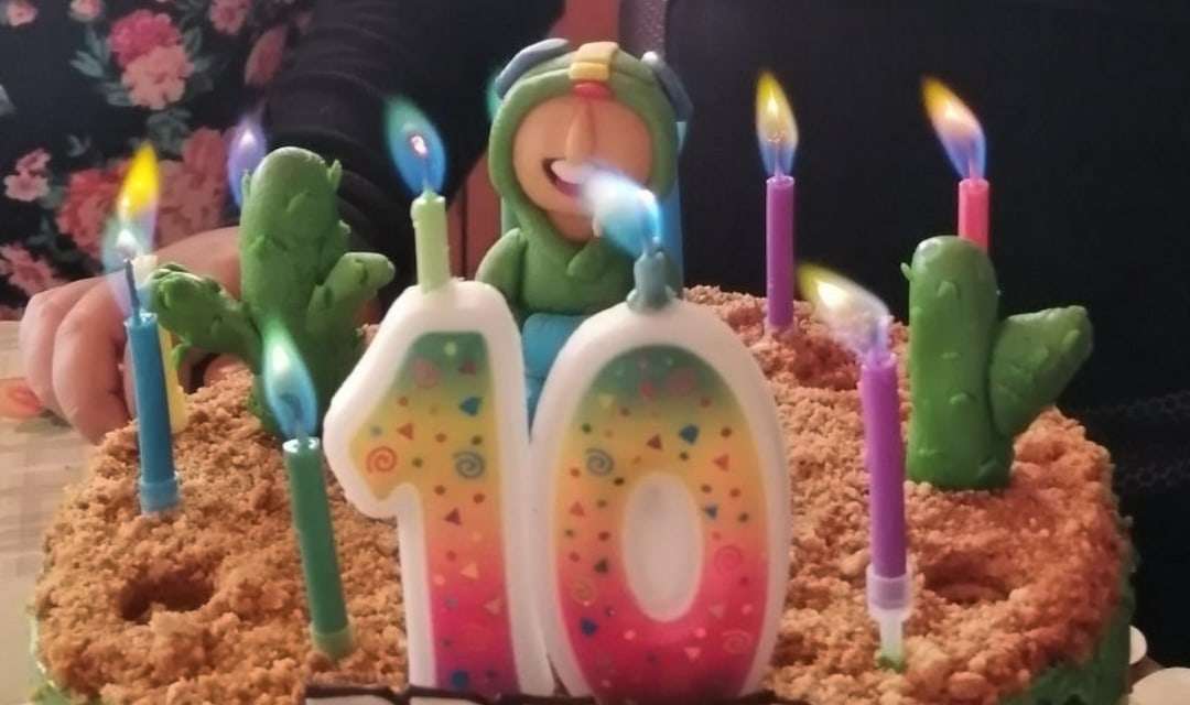 Фотография покупателя товара Свечи для торта с цветным пламенем «С Днем Рождения», 6 шт., 8,6 х 0,6 см.