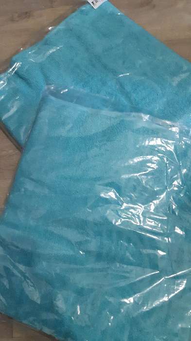 Фотография покупателя товара Полотенце махровое "Волна", размер 50х90 см, 300 гр/м2, цвет голубой - Фото 2