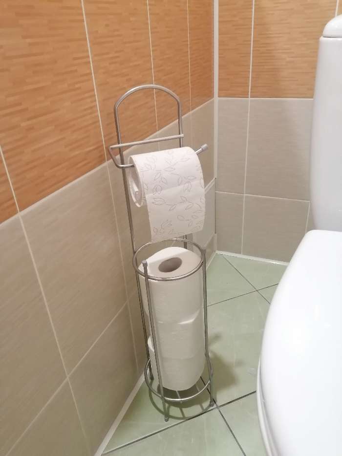 Фотография покупателя товара Органайзер для туалетной бумаги 15.5×66 см, цвет хром - Фото 2