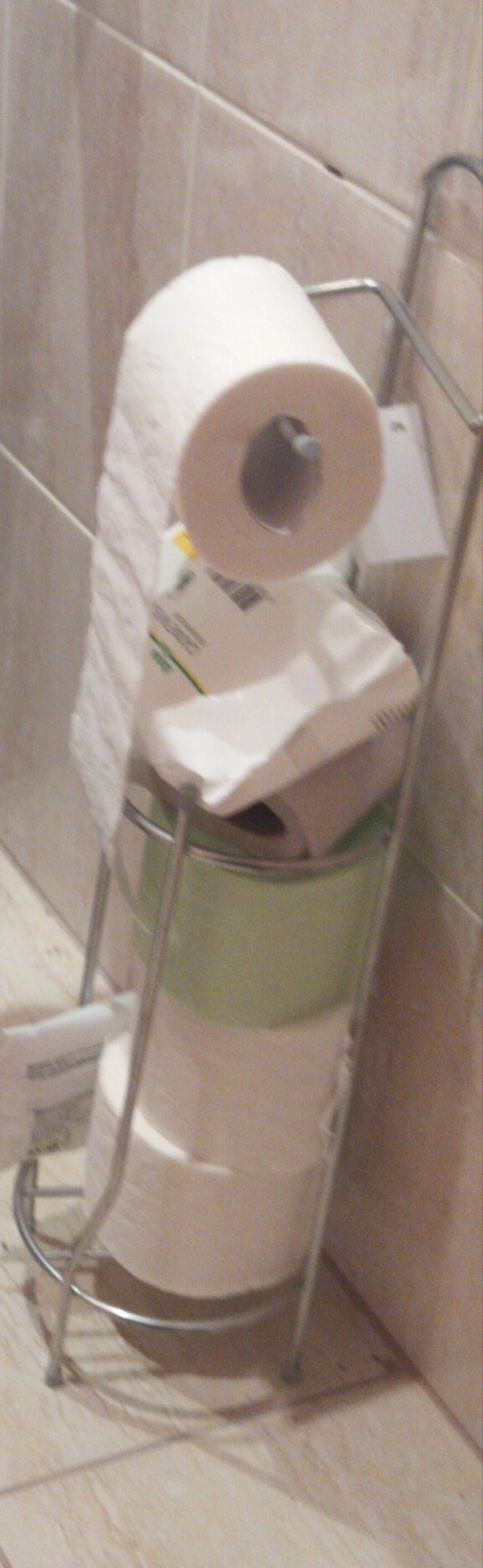 Фотография покупателя товара Органайзер для туалетной бумаги 15.5×66 см, цвет хром - Фото 1