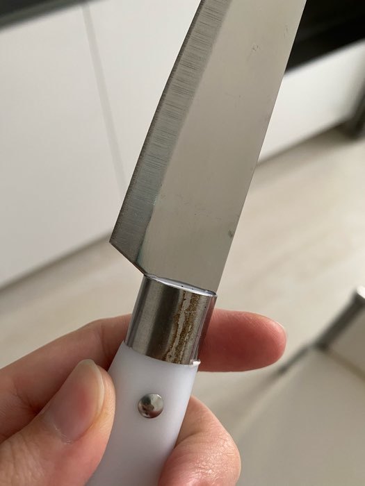 Фотография покупателя товара Нож кухонный Доляна «Инканто», лезвие 12 см, цвет белый - Фото 6