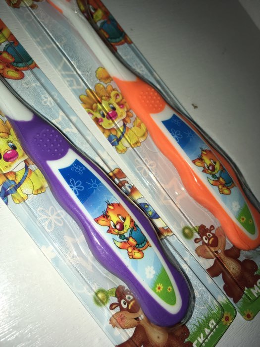 Фотография покупателя товара Детская зубная щётка D.I.E.S экстра мягкая, 3-5 лет, 1 шт. - Фото 7