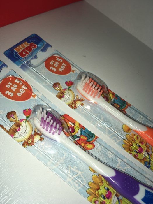 Фотография покупателя товара Детская зубная щётка D.I.E.S экстра мягкая, 3-5 лет, 1 шт. - Фото 4
