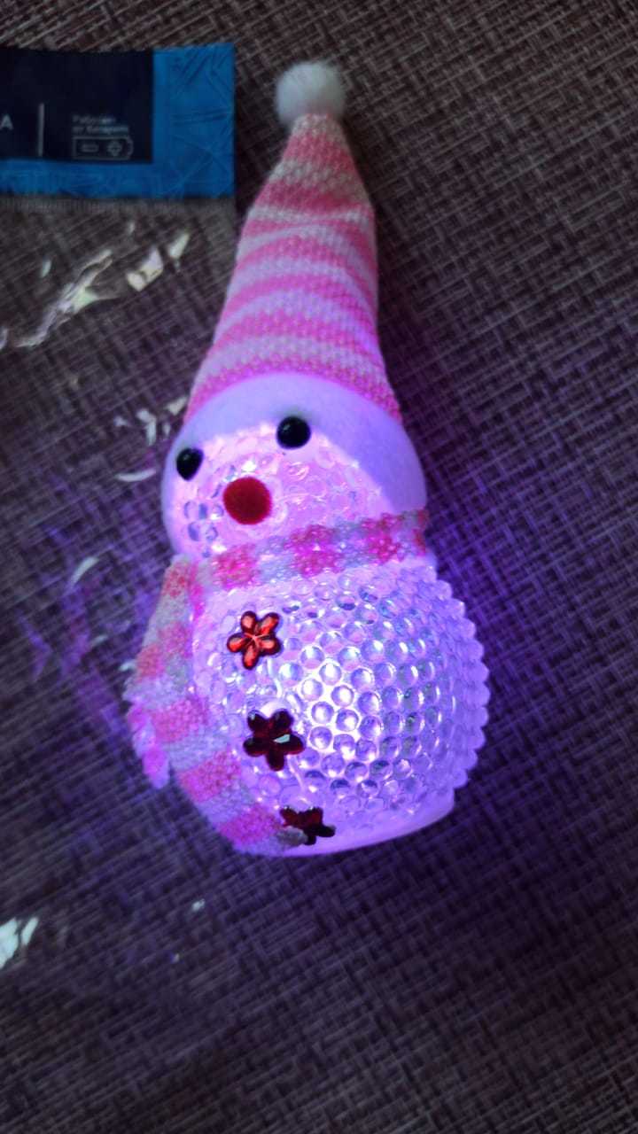 Фотография покупателя товара Игрушка световая "Снеговик" (батарейки в комплекте) 5х13 см, 1 LED RGB, КРАСНЫЙ - Фото 1