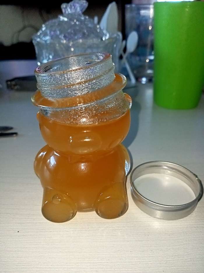 Фотография покупателя товара УЦЕНКА Баночка стеклянная для мёда и варенья «Медвежонок», 170 мл, 7×10 см - Фото 10