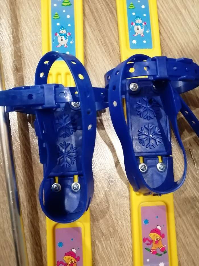 Фотография покупателя товара Лыжи детские «Олимпик-спорт» (мишки) с палками, 66/75 см - Фото 5