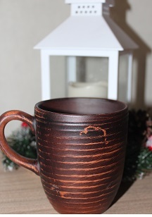 Фотография покупателя товара Кружка "Чайная", красная глина, 0.3 л - Фото 3