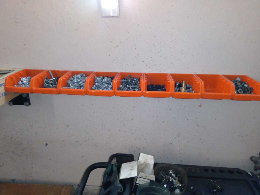 Фотография покупателя товара Набор малых лотков для метизов с планкой BranQ, 9 шт, цвет МИКС