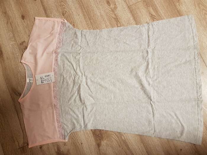 Фотография покупателя товара Сорочка женская, цвет серый/розовый, размер 52 - Фото 2