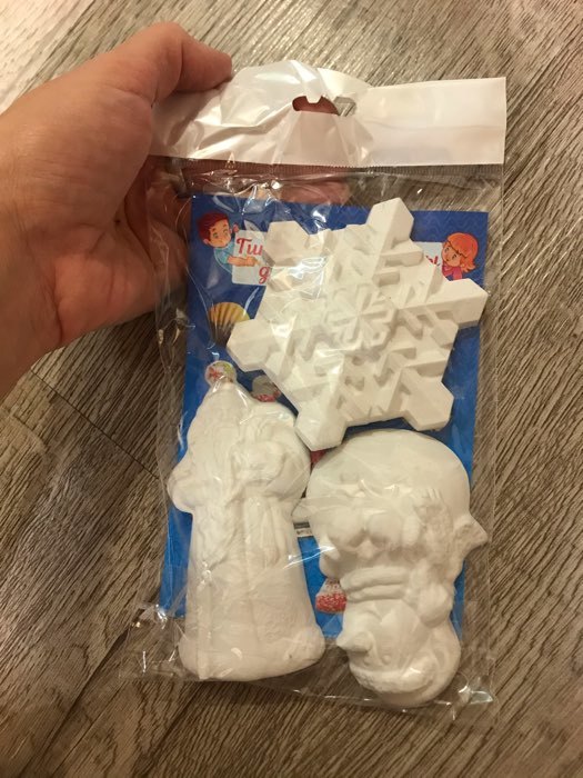 Фотография покупателя товара Набор для раскраски с подвесом «Новогодний» 10×7 см 3 шт. - Фото 2