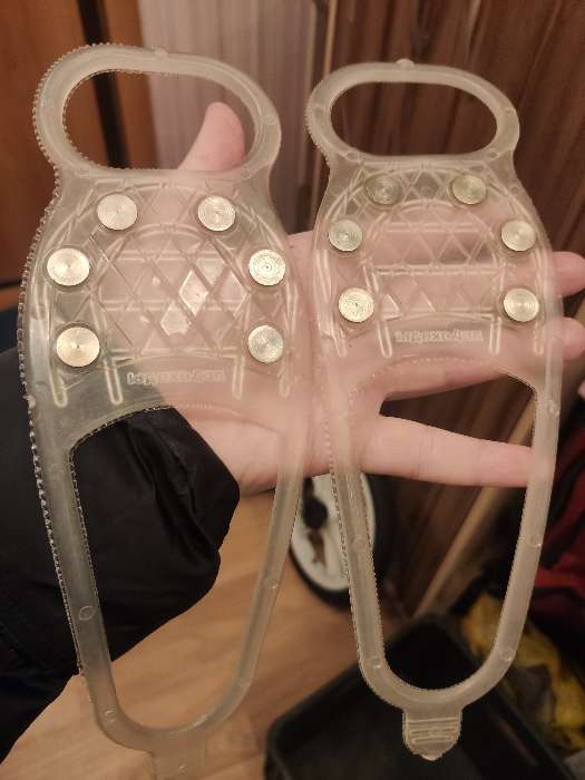 Фотография покупателя товара Ледоходы Стандарт 6+6 шипов для светлой обуви, серые, для 36 - 45 размера - Фото 7