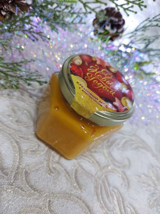 Фотография покупателя товара Кремовый мёд «С Новым годом»: со вкусом апельсина, 120 г - Фото 1