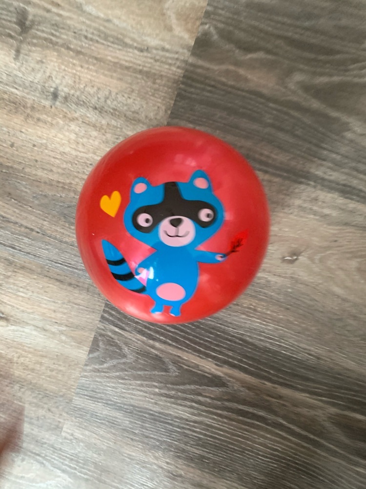 Фотография покупателя товара Мяч детский «Зоопарк», с наклейкой, d=22 см, цвета МИКС - Фото 1