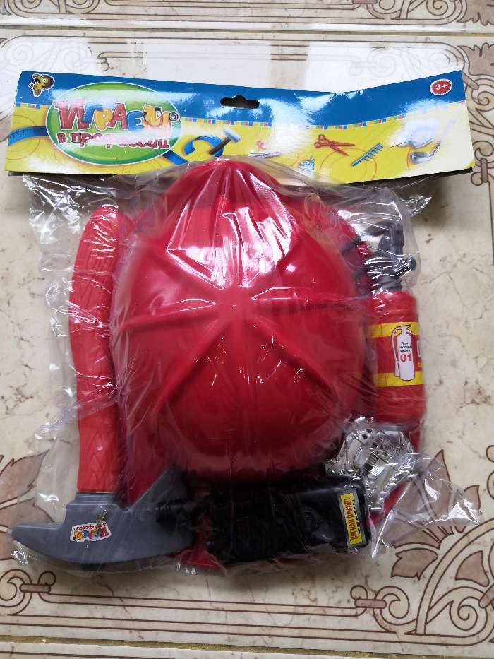 Фотография покупателя товара Набор игровой «Пожарный», 5 предметов, фартук