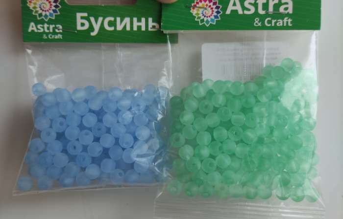 Фотография покупателя товара Набор матовых бусин "Астра" 6 мм, 20 гр, голубой