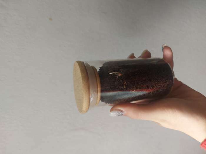 Фотография покупателя товара Банка стеклянная для сыпучих продуктов с бамбуковой крышкой BellaTenero «Эко», 200 мл, 5,5×10,5 см - Фото 1