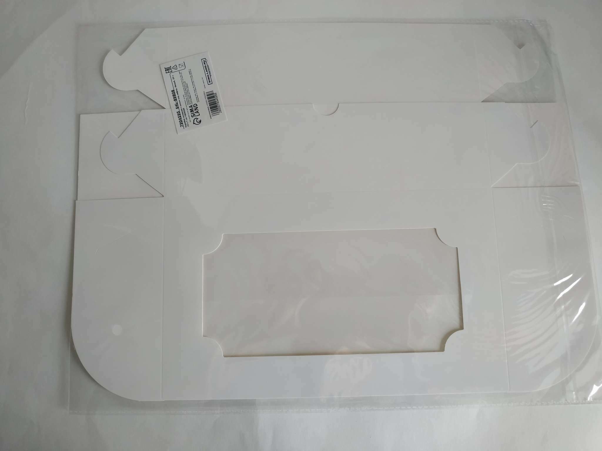 Фотография покупателя товара Коробка складная с окном под зефир, белый, 25×15×7 см - Фото 2