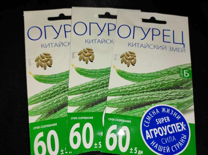 Фотография покупателя товара Семена Огурец Китайские змеи пчелоопыляемый плетистый ( 10 шт семян) - Фото 2