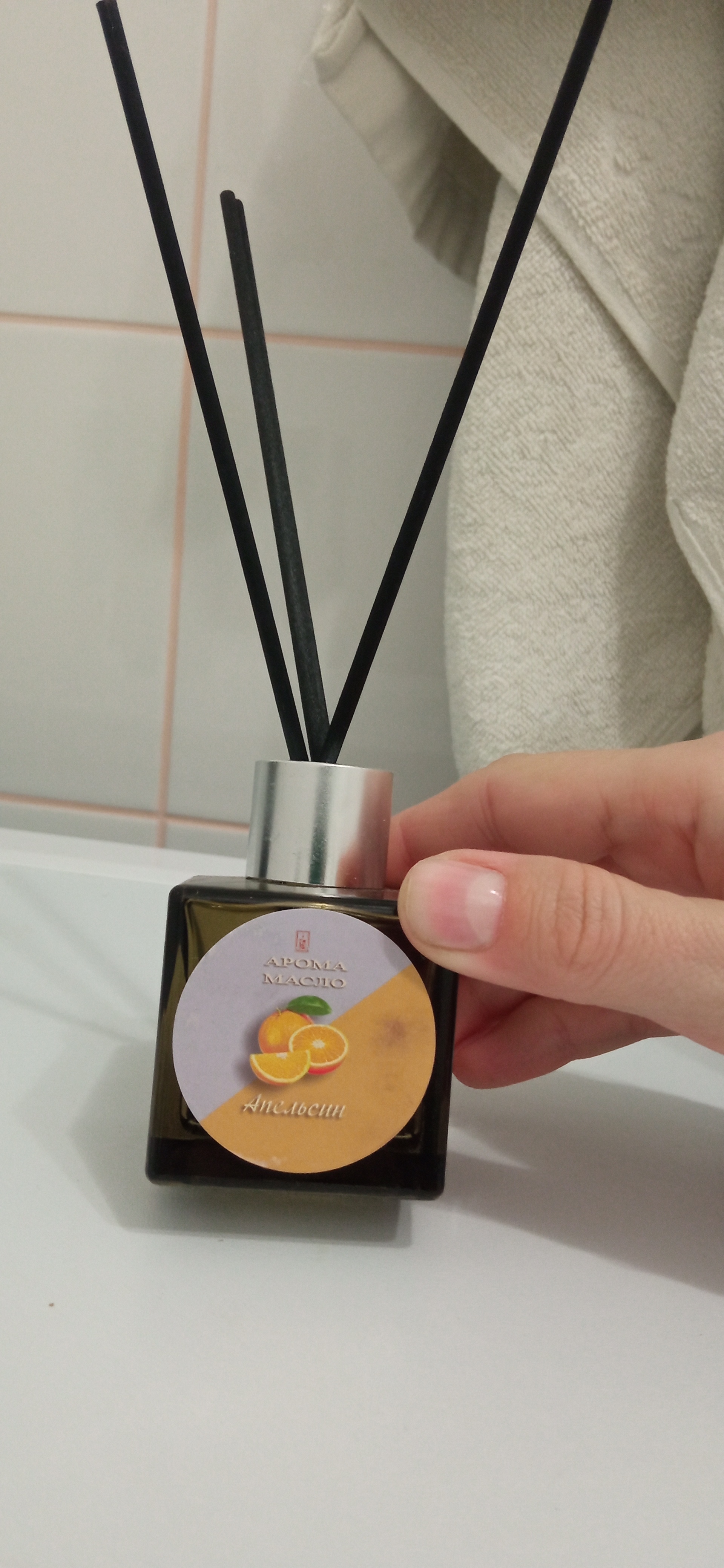 Фотография покупателя товара Диффузор ароматический с цветком хлопка "Нежный", 50 мл, апельсин, "Богатство Аромата"