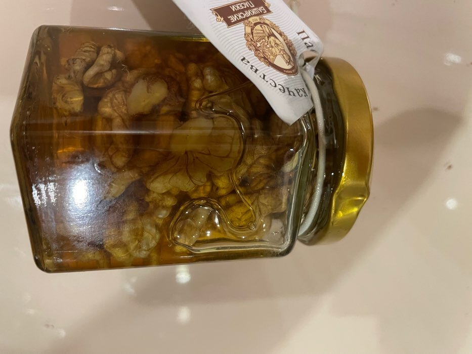 Фотография покупателя товара Цветочный мёд «Сотка», с грецким орехом , 220 г - Фото 1