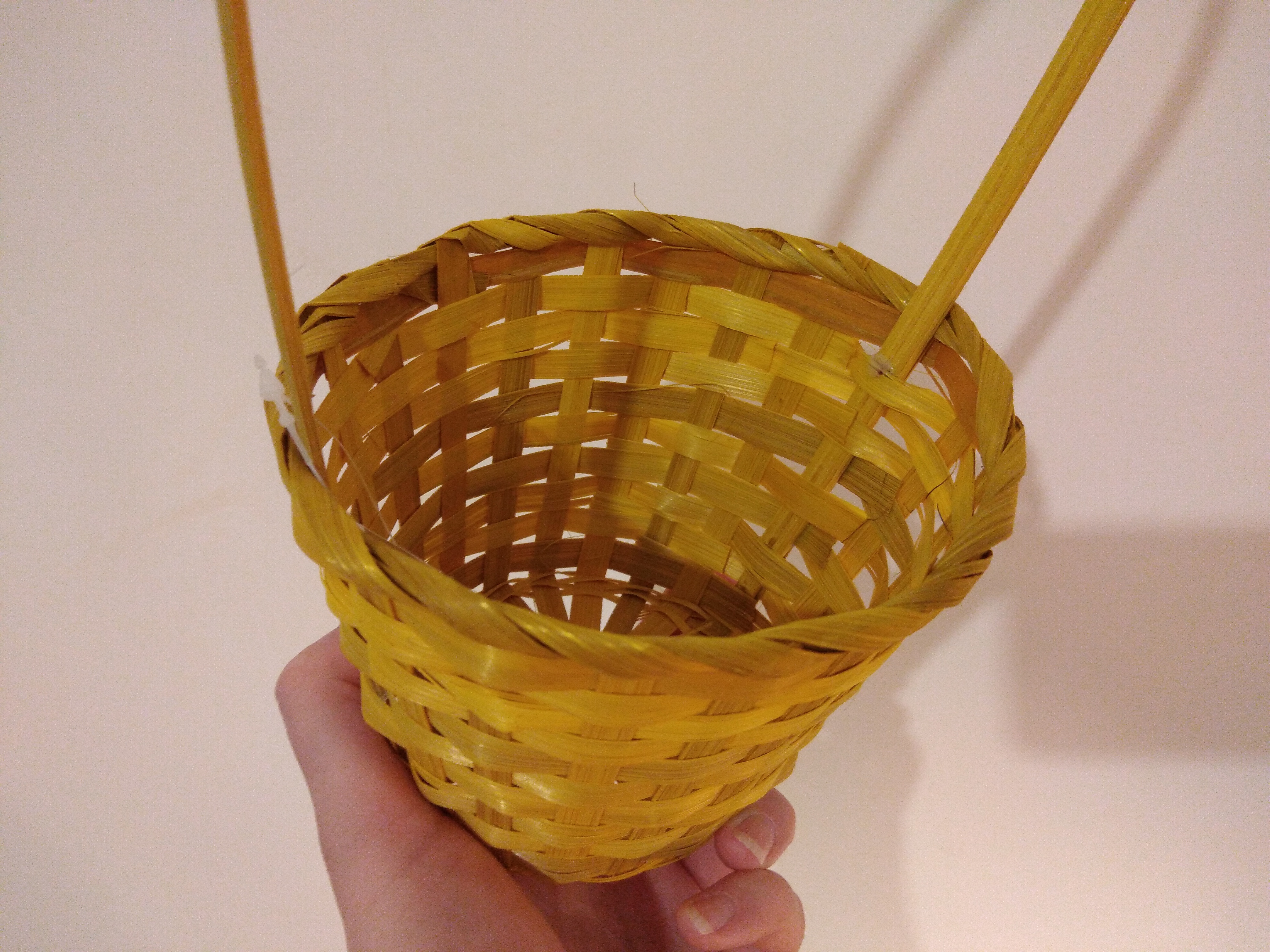 Фотография покупателя товара Корзина плетёная, бамбук, жёлтая, (цилиндр) - Фото 1