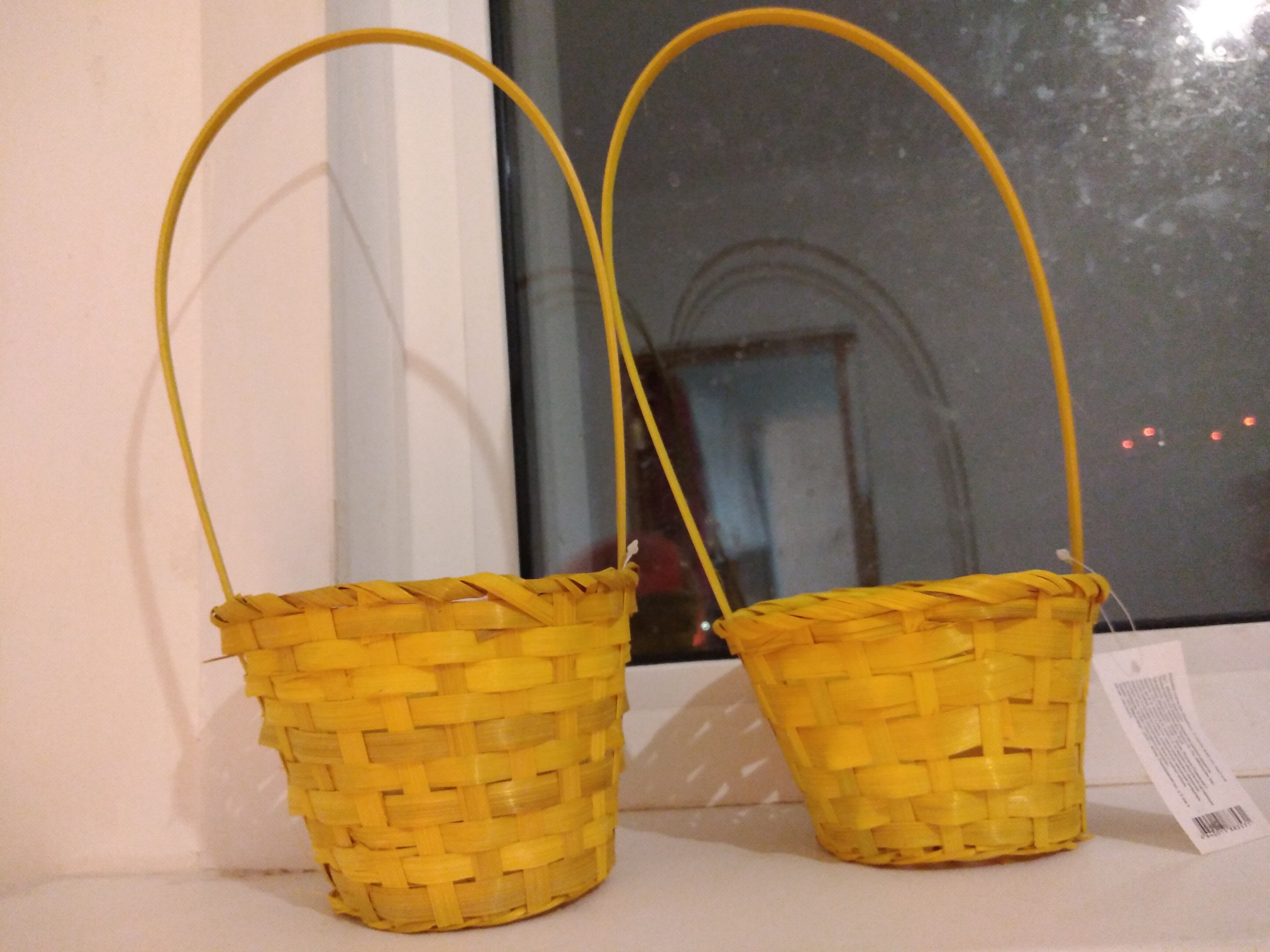 Фотография покупателя товара Корзина плетёная, бамбук, жёлтая, (цилиндр)