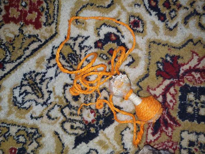 Фотография покупателя товара Гантель-погремушка сизалевая, 11,5 см, оранжевая - Фото 4