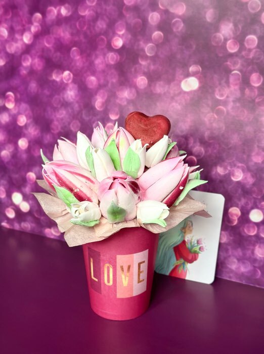 Фотография покупателя товара Стакан для цветов «Любовь», 350 мл - Фото 1
