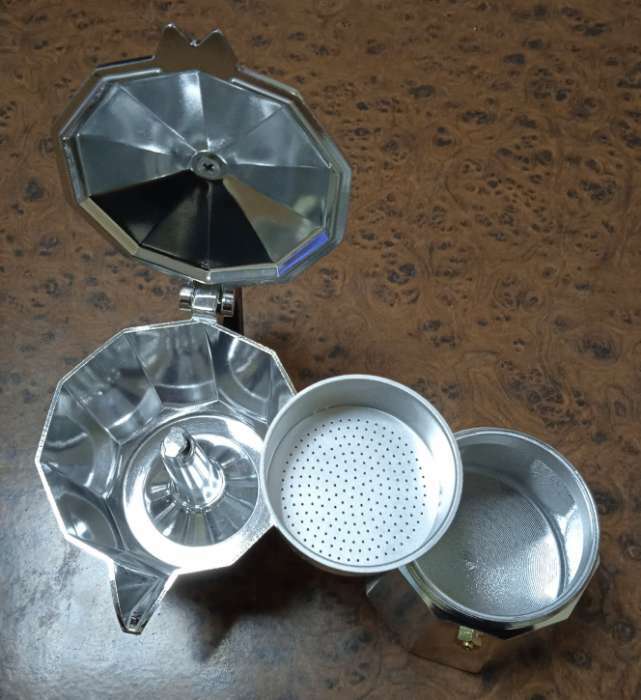 Фотография покупателя товара Кофеварка гейзерная Доляна Alum, на 3 чашки, 150 мл - Фото 1