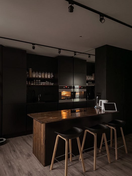 Фотография покупателя товара Трековый светильник под лампу Gu5.3, круглый, корпус черный - Фото 3