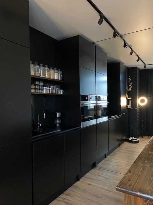 Фотография покупателя товара Трековый светильник под лампу Gu5.3, круглый, корпус черный - Фото 2