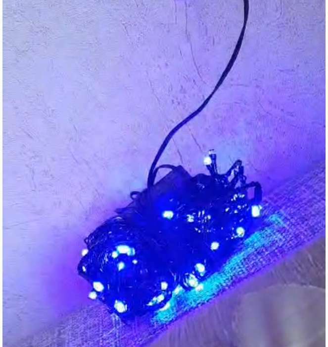 Фотография покупателя товара Гирлянда «Нить» 5 м, IP20, тёмная нить, 50 LED, 8 режимов, 220 В, свечение красное - Фото 33