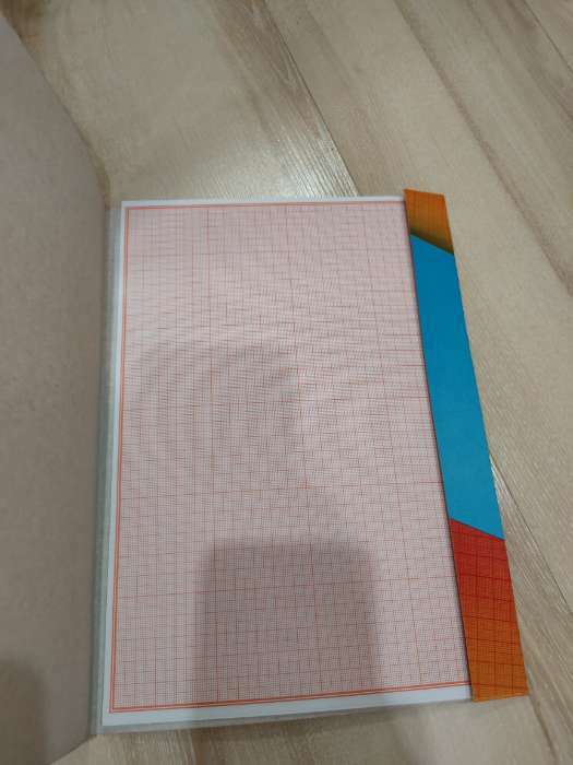 Фотография покупателя товара Бумага масштабно-координатная А4 10 листов Calligrata, оранжевая сетка