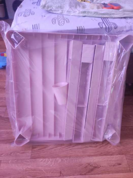 Фотография покупателя товара Детский стол с подстаканником, цвет розовый - Фото 1