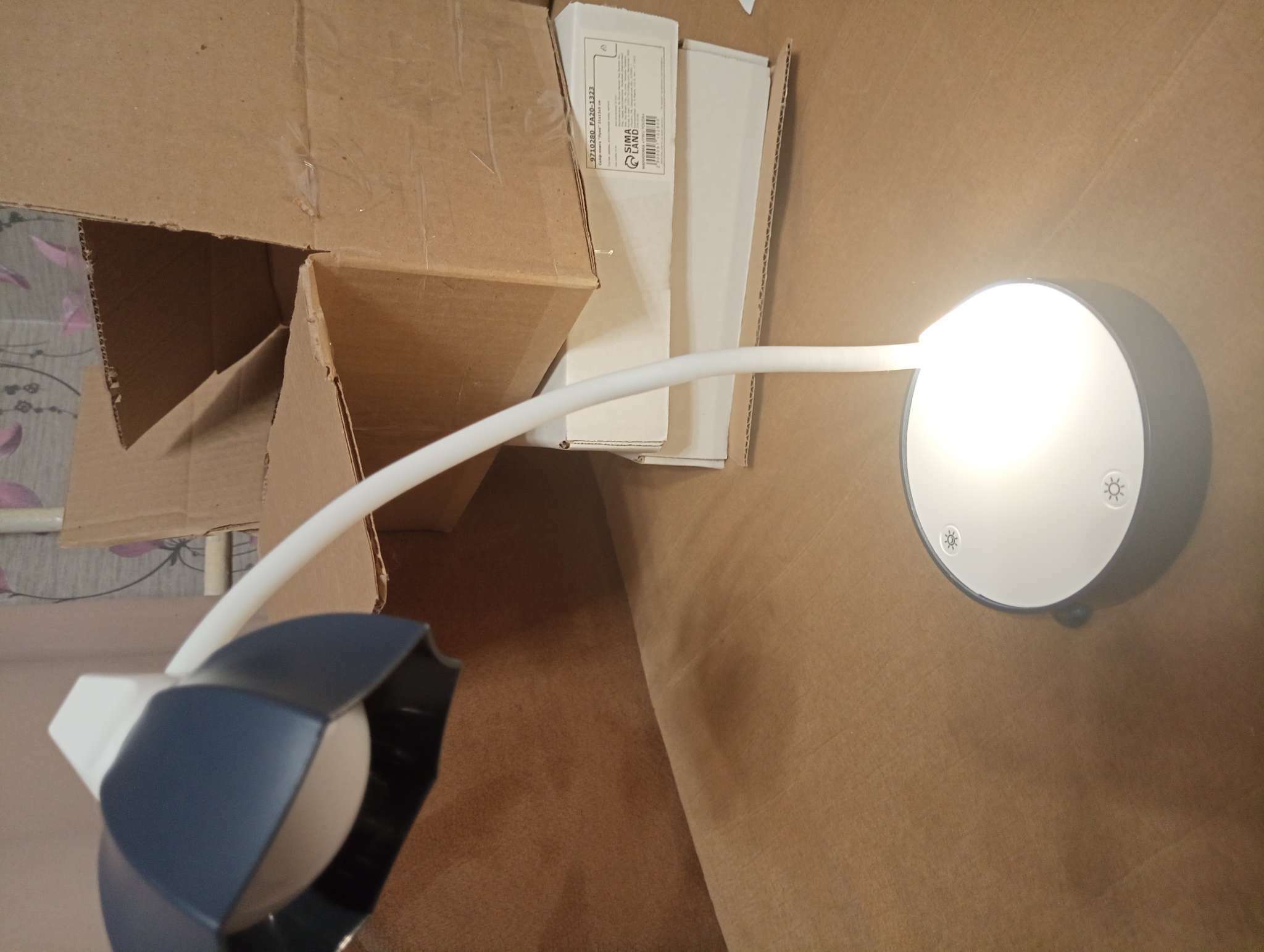 Фотография покупателя товара Настольная лампа сенсорная 16847/1BL LED 2Вт USB АКБ синий 11х11х33 см RISALUX - Фото 1