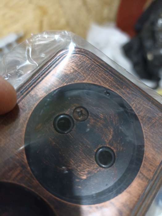 Фотография покупателя товара Розетка «Элект» RA 16-237-ЧС, 250 В, 16 А, открытая, двухместная, без заземления, чёрная под серебро - Фото 1