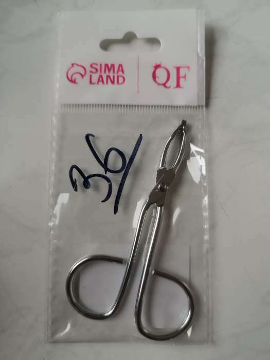 Фотография покупателя товара Пинцет в форме ножниц, прямой, 8,2 см, цвет серебристый - Фото 1
