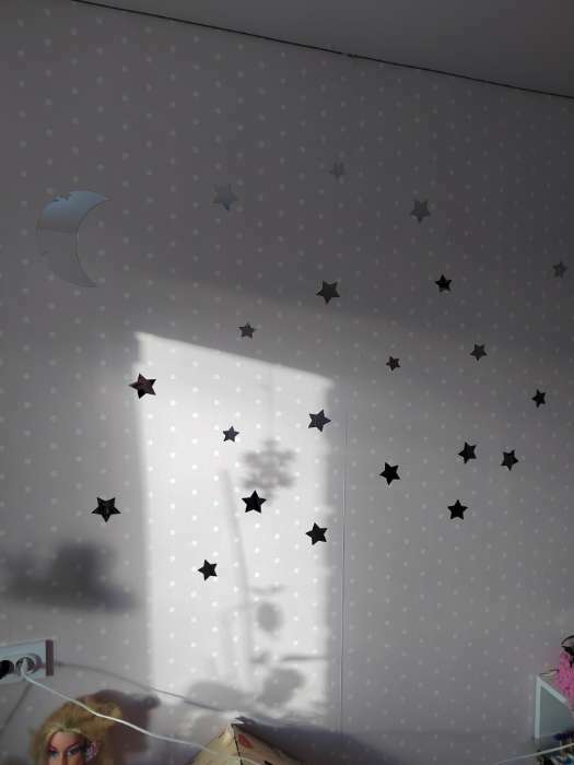 Фотография покупателя товара Наклейки интерьерные "Ночь", зеркальные, декор на стену, панно 60 х 80 см, 22 эл - Фото 1