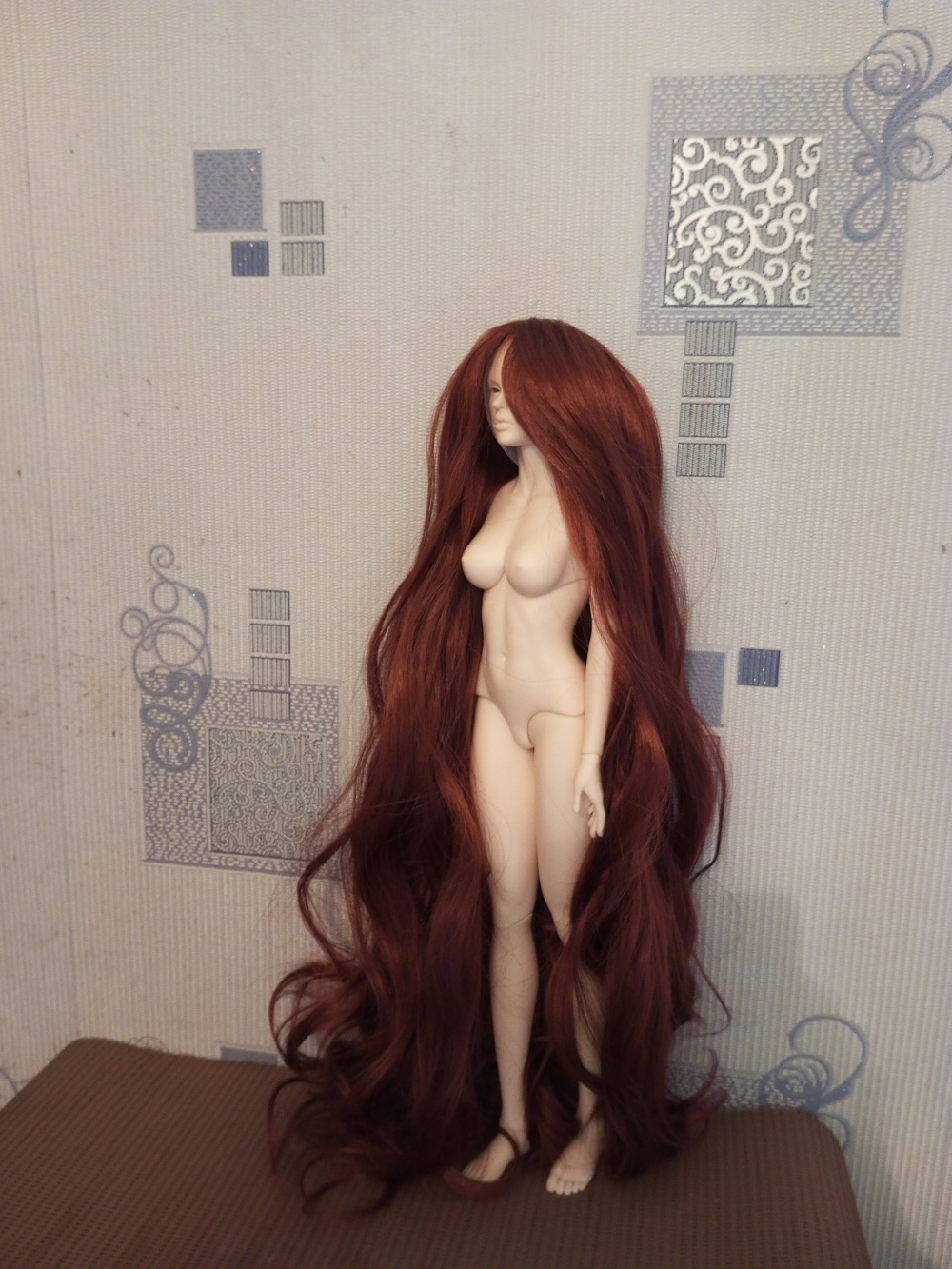 Фотография покупателя товара Волосы - тресс для кукол «Кудри» длина волос: 40 см, ширина:50 см, №13 - Фото 2