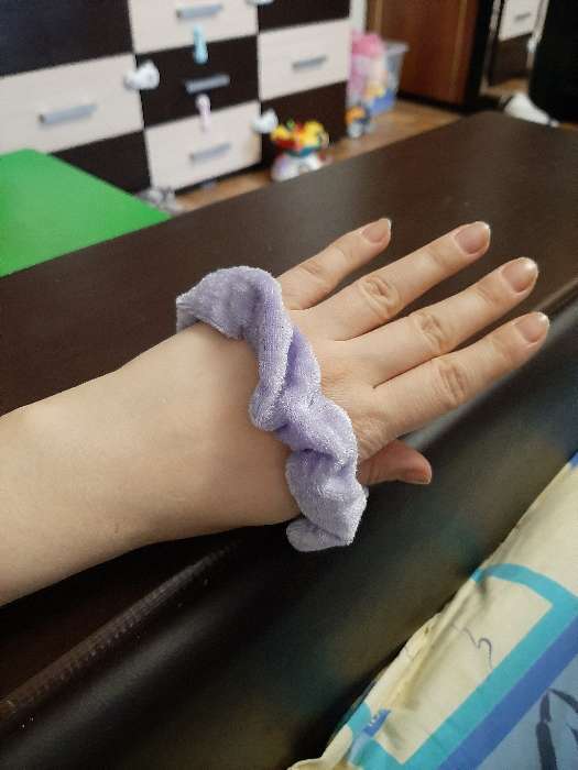 Фотография покупателя товара Резинка для волос и значок «Бархат», зайка - Фото 5