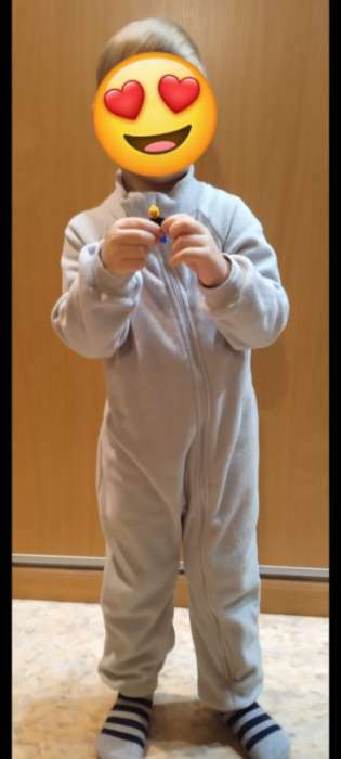 Фотография покупателя товара Комбинезон детский, цвет серый, рост 92-98 см - Фото 2