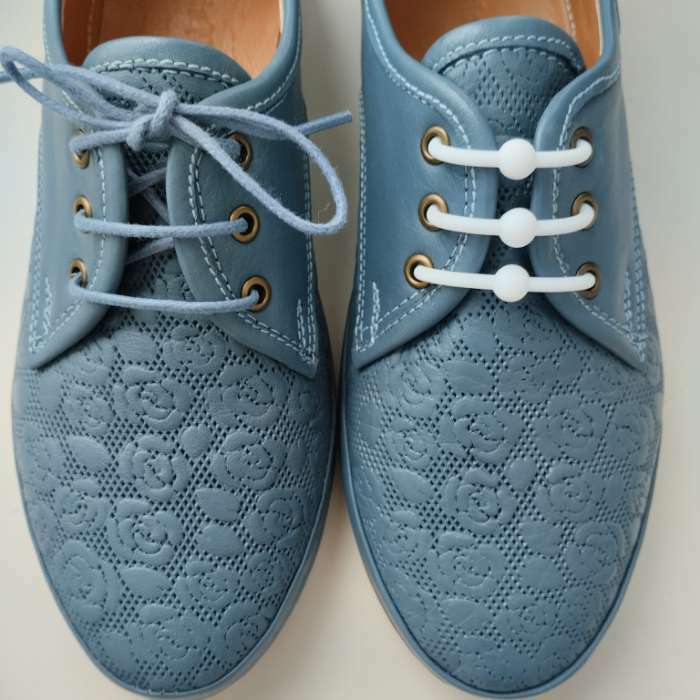 Фотография покупателя товара Набор шнурков для обуви «Шар», 6 шт, силиконовые, круглые, d = 15 мм, 6,5 см, цвет белый - Фото 2